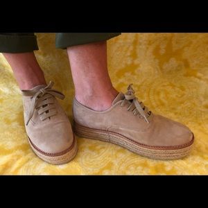 Suede Loafer Espadrilles